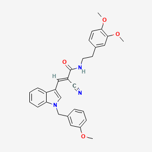 molecular formula C30H29N3O4 B4283627 2-cyano-N-[2-(3,4-dimethoxyphenyl)ethyl]-3-[1-(3-methoxybenzyl)-1H-indol-3-yl]acrylamide 