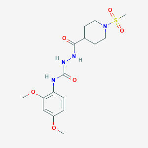 N-(2,4-dimethoxyphenyl)-2-{[1-(methylsulfonyl)-4-piperidinyl]carbonyl}hydrazinecarboxamide