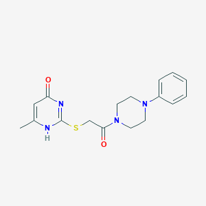 6-methyl-2-[2-oxo-2-(4-phenylpiperazin-1-yl)ethyl]sulfanyl-1H-pyrimidin-4-one