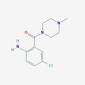 molecular formula C12H16ClN3O B428367 4-Chloro-2-[(4-methyl-1-piperazinyl)carbonyl]phenylamine 