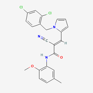 2-cyano-3-[1-(2,4-dichlorobenzyl)-1H-pyrrol-2-yl]-N-(2-methoxy-5-methylphenyl)acrylamide