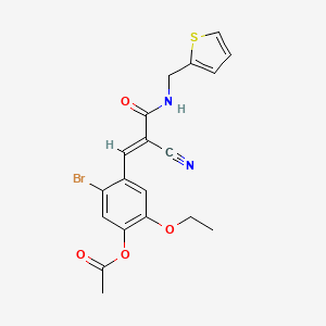 5-bromo-4-{2-cyano-3-oxo-3-[(2-thienylmethyl)amino]-1-propen-1-yl}-2-ethoxyphenyl acetate