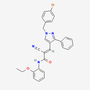 3-[1-(4-bromobenzyl)-3-phenyl-1H-pyrazol-4-yl]-2-cyano-N-(2-ethoxyphenyl)acrylamide