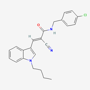 3-(1-butyl-1H-indol-3-yl)-N-(4-chlorobenzyl)-2-cyanoacrylamide