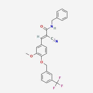 N-benzyl-2-cyano-3-(3-methoxy-4-{[3-(trifluoromethyl)benzyl]oxy}phenyl)acrylamide
