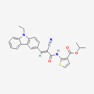 isopropyl 2-{[2-cyano-3-(9-ethyl-9H-carbazol-3-yl)acryloyl]amino}-3-thiophenecarboxylate