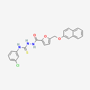 N-(3-chlorophenyl)-2-{5-[(2-naphthyloxy)methyl]-2-furoyl}hydrazinecarbothioamide