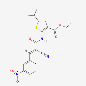 molecular formula C20H19N3O5S B4283754 ethyl 2-{[2-cyano-3-(3-nitrophenyl)acryloyl]amino}-5-isopropyl-3-thiophenecarboxylate 