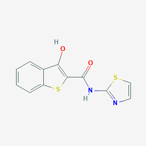 molecular formula C12H8N2O2S2 B428376 3-hydroxy-N-(1,3-thiazol-2-yl)-1-benzothiophene-2-carboxamide 