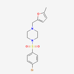 molecular formula C16H19BrN2O3S B4283793 1-[(4-bromophenyl)sulfonyl]-4-[(5-methyl-2-furyl)methyl]piperazine 