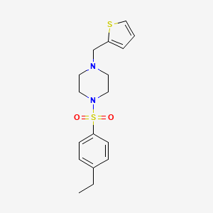 molecular formula C17H22N2O2S2 B4283795 1-[(4-ethylphenyl)sulfonyl]-4-(2-thienylmethyl)piperazine 