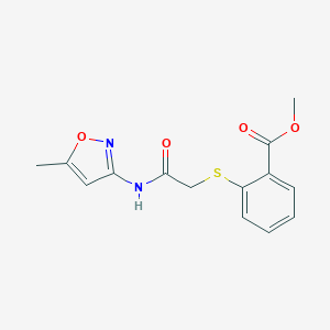 Methyl 2-({2-[(5-methyl-3-isoxazolyl)amino]-2-oxoethyl}sulfanyl)benzoate