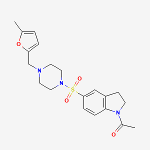1-acetyl-5-({4-[(5-methyl-2-furyl)methyl]-1-piperazinyl}sulfonyl)indoline