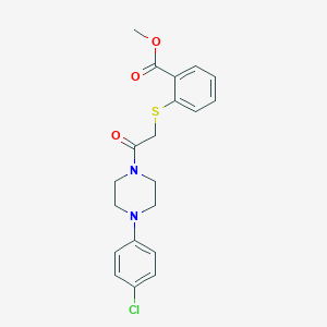 Methyl 2-({2-[4-(4-chlorophenyl)-1-piperazinyl]-2-oxoethyl}sulfanyl)benzoate