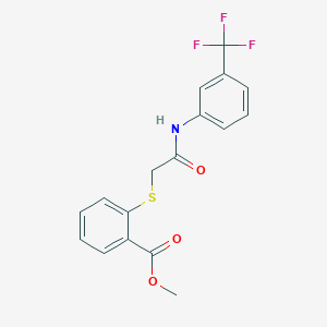 Methyl 2-({2-oxo-2-[3-(trifluoromethyl)anilino]ethyl}sulfanyl)benzoate