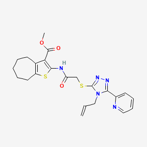 methyl 2-[({[4-allyl-5-(2-pyridinyl)-4H-1,2,4-triazol-3-yl]thio}acetyl)amino]-5,6,7,8-tetrahydro-4H-cyclohepta[b]thiophene-3-carboxylate