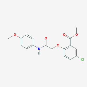 molecular formula C17H16ClNO5 B428390 Methyl 5-chloro-2-[2-(4-methoxyanilino)-2-oxoethoxy]benzoate 