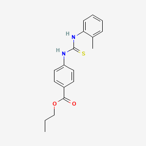 molecular formula C18H20N2O2S B4283912 propyl 4-({[(2-methylphenyl)amino]carbonothioyl}amino)benzoate 