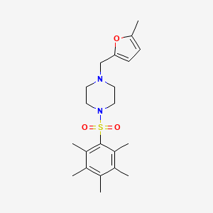 1-[(5-methyl-2-furyl)methyl]-4-[(pentamethylphenyl)sulfonyl]piperazine