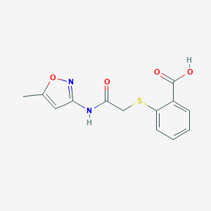 2-({2-[(5-Methyl-3-isoxazolyl)amino]-2-oxoethyl}sulfanyl)benzoic acid