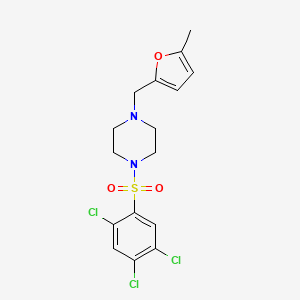 1-[(5-methyl-2-furyl)methyl]-4-[(2,4,5-trichlorophenyl)sulfonyl]piperazine