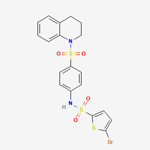 5-bromo-N-[4-(3,4-dihydro-1(2H)-quinolinylsulfonyl)phenyl]-2-thiophenesulfonamide