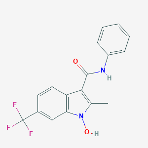 molecular formula C17H13F3N2O2 B428398 1-hydroxy-2-methyl-N-phenyl-6-(trifluoromethyl)-1H-indole-3-carboxamide 
