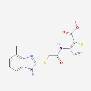 methyl 3-({[(7-methyl-1H-benzimidazol-2-yl)sulfanyl]acetyl}amino)-2-thiophenecarboxylate