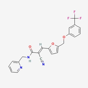 2-cyano-N-(2-pyridinylmethyl)-3-(5-{[3-(trifluoromethyl)phenoxy]methyl}-2-furyl)acrylamide