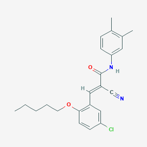 3-[5-chloro-2-(pentyloxy)phenyl]-2-cyano-N-(3,4-dimethylphenyl)acrylamide