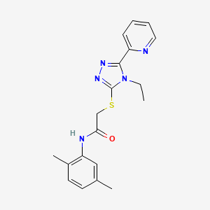molecular formula C19H21N5OS B4284054 N-(2,5-dimethylphenyl)-2-{[4-ethyl-5-(2-pyridinyl)-4H-1,2,4-triazol-3-yl]thio}acetamide CAS No. 578750-21-7
