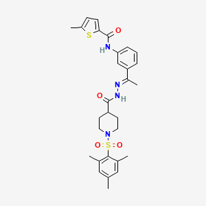 N-[3-(N-{[1-(mesitylsulfonyl)-4-piperidinyl]carbonyl}ethanehydrazonoyl)phenyl]-5-methyl-2-thiophenecarboxamide
