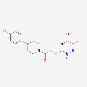 3-[2-[4-(4-chlorophenyl)piperazin-1-yl]-2-oxoethyl]sulfanyl-6-methyl-2H-1,2,4-triazin-5-one