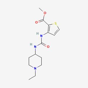 molecular formula C14H21N3O3S B4284067 methyl 3-({[(1-ethyl-4-piperidinyl)amino]carbonyl}amino)-2-thiophenecarboxylate 