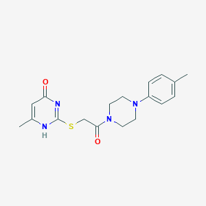 molecular formula C18H22N4O2S B428409 6-methyl-2-[2-[4-(4-methylphenyl)piperazin-1-yl]-2-oxoethyl]sulfanyl-1H-pyrimidin-4-one 