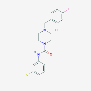 molecular formula C19H21ClFN3OS B4284134 4-(2-chloro-4-fluorobenzyl)-N-[3-(methylthio)phenyl]-1-piperazinecarboxamide 