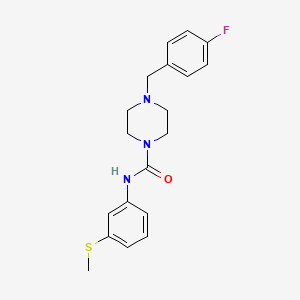 4-(4-fluorobenzyl)-N-[3-(methylthio)phenyl]-1-piperazinecarboxamide