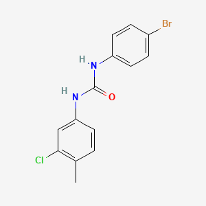 molecular formula C14H12BrClN2O B4284159 N-(4-bromophenyl)-N'-(3-chloro-4-methylphenyl)urea 