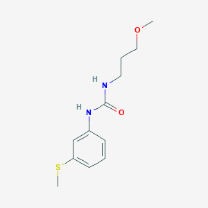 molecular formula C12H18N2O2S B4284167 N-(3-methoxypropyl)-N'-[3-(methylthio)phenyl]urea 