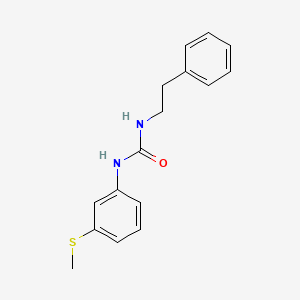 molecular formula C16H18N2OS B4284170 N-[3-(methylthio)phenyl]-N'-(2-phenylethyl)urea 