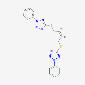 molecular formula C18H16N8S2 B428420 2-phenyl-5-({4-[(2-phenyl-2H-tetraazol-5-yl)sulfanyl]-2-butenyl}sulfanyl)-2H-tetraazole 