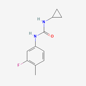 molecular formula C11H13FN2O B4284214 N-cyclopropyl-N'-(3-fluoro-4-methylphenyl)urea 