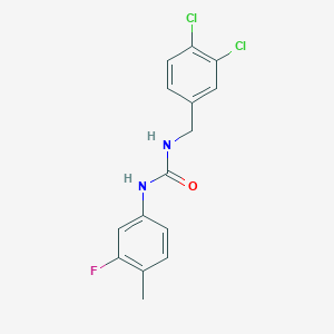 molecular formula C15H13Cl2FN2O B4284217 N-(3,4-dichlorobenzyl)-N'-(3-fluoro-4-methylphenyl)urea 