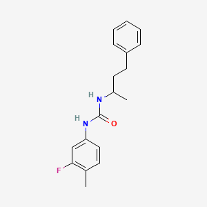 molecular formula C18H21FN2O B4284229 N-(3-fluoro-4-methylphenyl)-N'-(1-methyl-3-phenylpropyl)urea 
