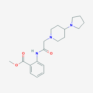 Methyl 2-({[4-(1-pyrrolidinyl)-1-piperidinyl]acetyl}amino)benzoate