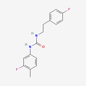 molecular formula C16H16F2N2O B4284232 N-(3-fluoro-4-methylphenyl)-N'-[2-(4-fluorophenyl)ethyl]urea 