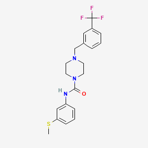 molecular formula C20H22F3N3OS B4284239 N-[3-(methylthio)phenyl]-4-[3-(trifluoromethyl)benzyl]-1-piperazinecarboxamide 