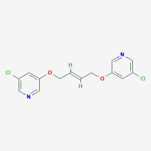 molecular formula C14H12Cl2N2O2 B428426 3-Chloro-5-({4-[(5-chloro-3-pyridinyl)oxy]-2-butenyl}oxy)pyridine 