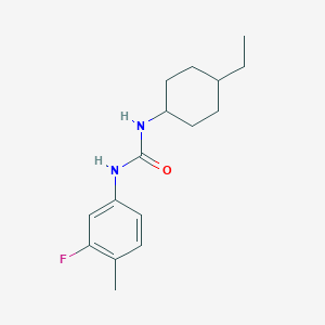 molecular formula C16H23FN2O B4284260 N-(4-ethylcyclohexyl)-N'-(3-fluoro-4-methylphenyl)urea 