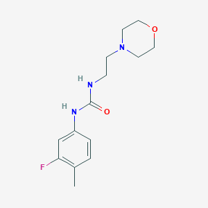 molecular formula C14H20FN3O2 B4284276 N-(3-fluoro-4-methylphenyl)-N'-[2-(4-morpholinyl)ethyl]urea 